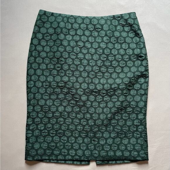 Green Maeve Pencil Skirt with Polka Dot Pattern Size 4 - Picture 1 of 4
